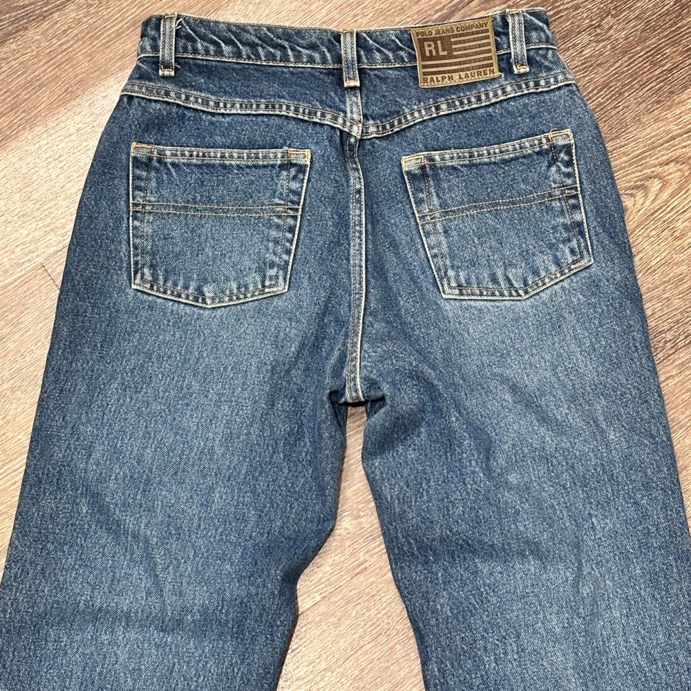 Polo Ralph Lauren Vintage Wash Mid Rise Flared Jeans Denim Size 4 x 31 Classic